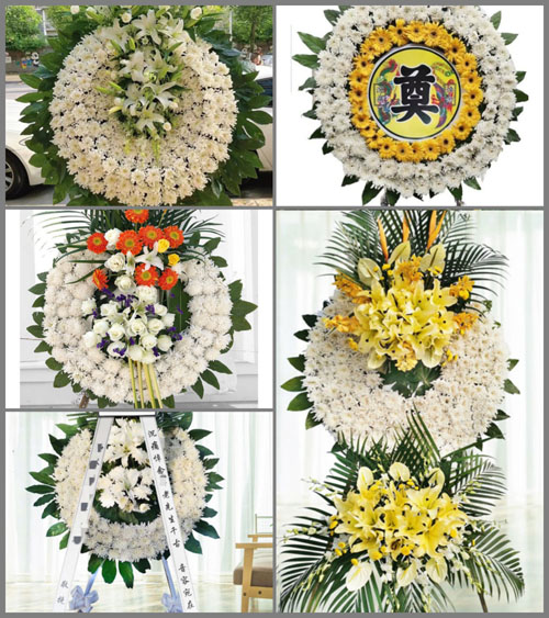 湖北黄冈市黄梅县停前镇三渠村花圈速递